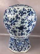 Large Blue and White Chinese Vase, approx 44cm tall, A/F