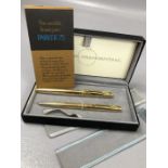 14k Gold Cap and barrel Parker Presidential boxed pen set with original paperwork