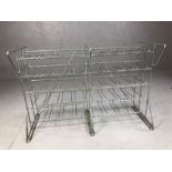 French vintage metal wine rack by maker 'Caddie', approx 81cm x 30cm x 54cm tall