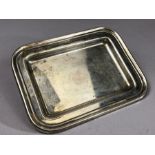 Rectangular small silver continetal tray marked 800 approx 15 x 11.5 and 138g