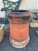 Reclaimed terracotta chimney / garden ornament, approx 46cm in height