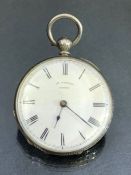 A silver cased pocket watch, H. Nathan & Co.Geneva (no key)