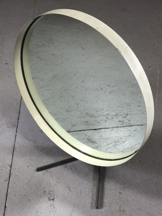 1960's Durlston Designs circular adjustable table mirror, approx 36cm in diameter (A/F) - Image 4 of 4