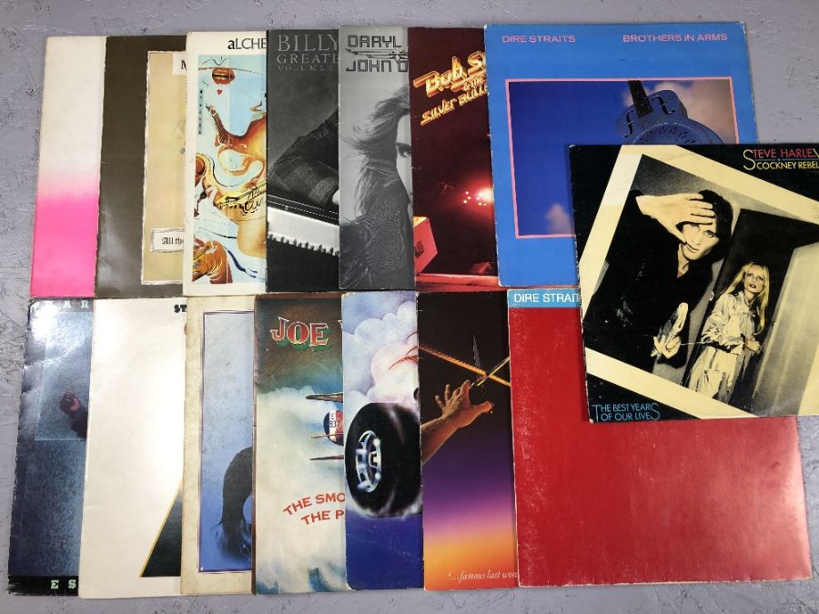 15 SEVENTIES / EIGHTIES ROCK LPs inc. Mott The Hoople (x 2), Dire Straits (x 3), Joe Walsh, Billy