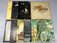 10 CROSBY STILLS NASH & YOUNG & SOLO LPs inc. Harvest (x 2), Deja Vu (x 2), 4 Way Street, Stills