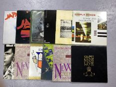 12 SIMPLE MINDS / JAPAN LPs inc. Japan: "Quiet Life", "S/T", "Oil On Canvas", "Assemlage", David