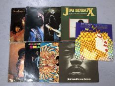 9 JIMI HENDRIX LPs inc. Midnight Lightning Singles Album, Isle Of Wight, Electric Ladyland (Orig.