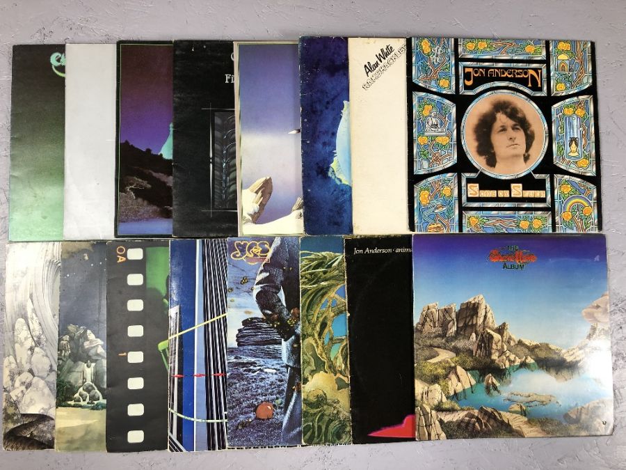 16 YES & SOLO LPs inc. Close To The Edge, 90125, Fragile, Relayer, Yes Album, Topographic Oceans,