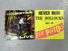 2 SEX PISTOLS LPs: "Never Mind The Bollocks" (Orig. UK Virgin label) & "The Original Pistols Live".