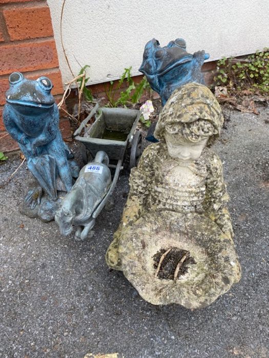 Collection of four garden ornaments