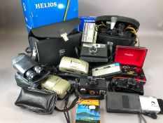 Collection of cameras, some vintage, one a spy camera, to include Kodak Tele-instamatic 330m, Rollei