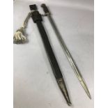 Militaria: German WWI Bayonet with frog & belt strap stamped for 55R 11.154, the blade stamped W.K &