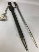 Militaria: German WWI Bayonet with frog & belt strap stamped for 55R 11.154, the blade stamped W.K &