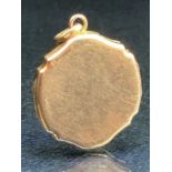 9ct Rose Gold Octagonal Locket approx 2cm across & 2.6g