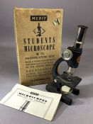 Vintage Merit Students Microscope, in original box