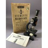 Vintage Merit Students Microscope, in original box