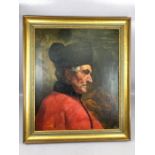 Oil on Canvas: Fine oil painting of a Chelsea pensioner. This Painting was a gift to the Rev