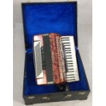 Galotta piano accordion with hard case, 120 base with 11 voices