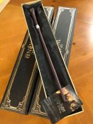 HARRY POTTER: Ten boxed collectable magic wands to include Death Easters, George Weasley, James