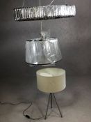 Collection of modern light fittings and lamp