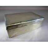 Large hallmarked Silver Boxed wooden interior approx 20 x 14 x 7cm & 866g A/F