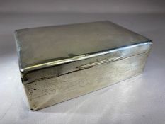 Large hallmarked Silver Boxed wooden interior approx 20 x 14 x 7cm & 866g A/F