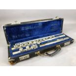 Cased flute by Gemeinhardt Elkhart marked M3 300928