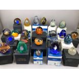 Large collection of boxed Caithness glass, mostly paperweights
