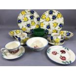 Collection of ceramics to include Westfield Art Pottery breakfast set for two, Poole Pottery