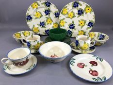 Collection of ceramics to include Westfield Art Pottery breakfast set for two, Poole Pottery