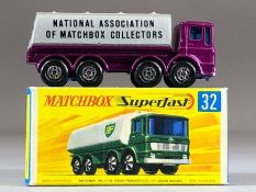 Boxed Diecast vehicle: Matchbox series No.32 Leyland Petrol Tanker in rare 'National Association