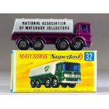 Boxed Diecast vehicle: Matchbox series No.32 Leyland Petrol Tanker in rare 'National Association