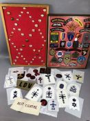 Militaria: Collection of Military insignia, Badges, buttons, rank badges approx 56 plus buttons in