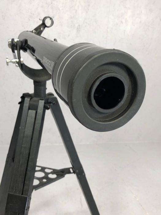 Tasco telescope on adjustable tripod stand, with accessories - Image 3 of 4