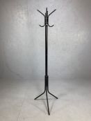 Black and chrome modern metal coat stand