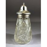 Hallmarked silver topped sugar shaker A/f approx 17cm tall