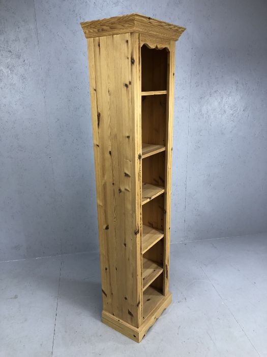 Pine bookcase with four adjustable shelves, approx 50cm x 33cm x 174cm tall - Image 3 of 3