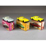 Three boxed Matchbox Japan Series diecast model vehicles: No.2 Savanna RX-7, J-22 Mitsubishi