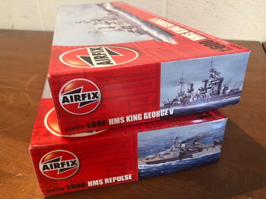 AIRFIX Scale Model Kits boxed to include: War ships, Queen Elizabeth, HMS Suffolk etc (5) - Image 2 of 4