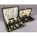 Silver hallmarked items to include six boxed silver teaspoons and a silver hallmarked christening