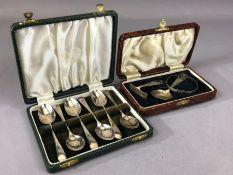 Silver hallmarked items to include six boxed silver teaspoons and a silver hallmarked christening