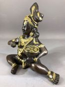 Cast bronze figure of the Hindu God Krishna, approx 23cm in height