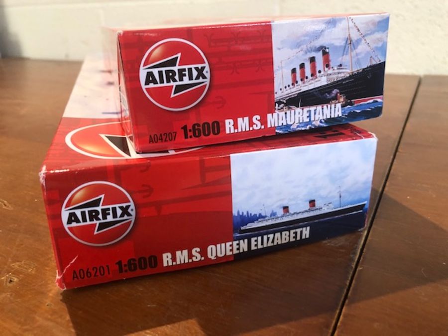 AIRFIX Scale Model Kits boxed to include: War ships, Queen Elizabeth, HMS Suffolk etc (5) - Image 3 of 4