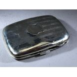 Hallmarked Silver cigarette case Birmingham by maker Henry Matthews approx 5.5 x 8cm & 38g