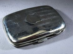 Hallmarked Silver cigarette case Birmingham by maker Henry Matthews approx 5.5 x 8cm & 38g