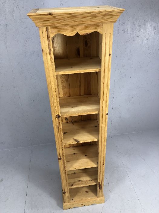 Pine bookcase with four adjustable shelves, approx 50cm x 33cm x 174cm tall - Image 2 of 3