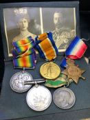 WWI medals Militaria: Awarded to 279796 E.C. PULLIN L.STO. R.N. to include the Long service and good