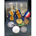WWI medals Militaria: Awarded to 279796 E.C. PULLIN L.STO. R.N. to include the Long service and good