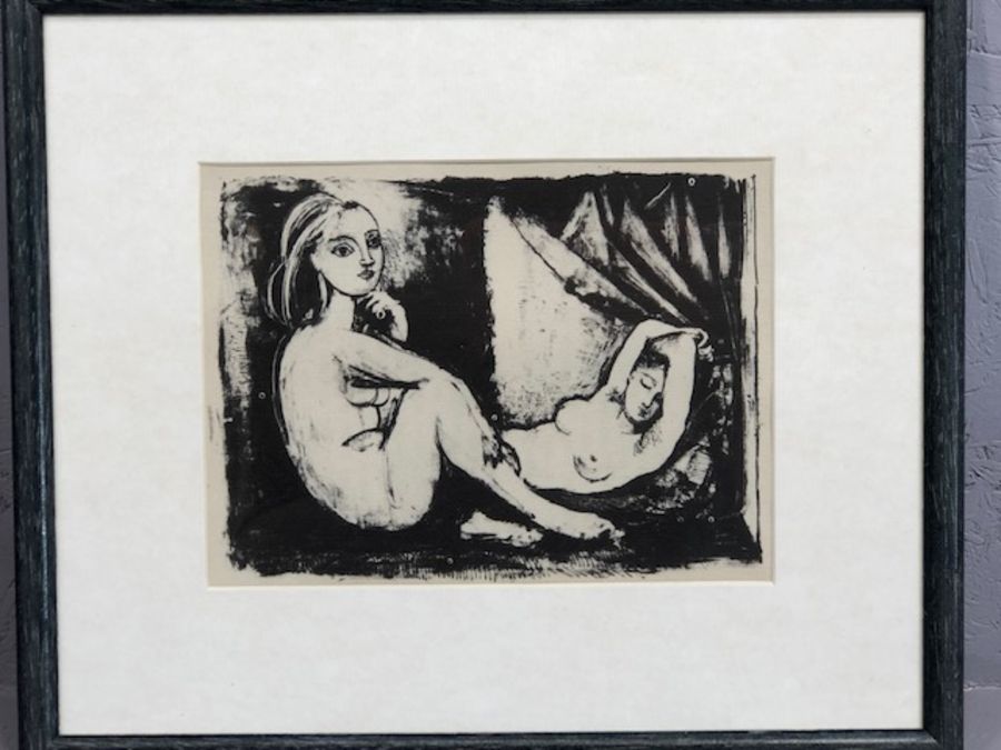 Good collection of pictures and prints, mostly portraits, including Picasso lithograph, pencil - Image 5 of 7