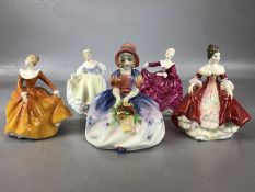 Collection of five Royal Doulton figurines: 'Fair Lady', 'Kirsty', Southern Bel', 'Fragrance' and '